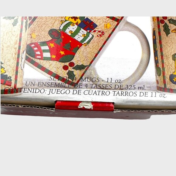 Signature Housewares Holiday Classics 11oz. Mugs (4) Joy Magic Spirit Cheer Box - Picture 6 of 9